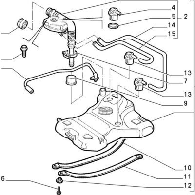 46441334 Lancia Delta Dedra Tubo introduzione serbatoio benzina