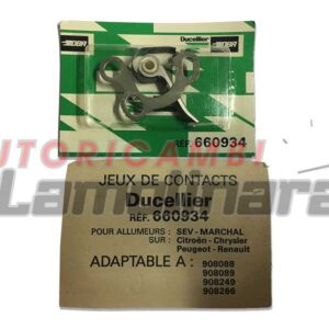 660934 Ducellier SEV MARCHAL 908088 908089 908266 Puntine platinate contatti