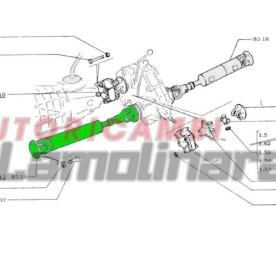 Albero trasmissione Cardanico anteriore corto per Lada Niva 2121-2203012
