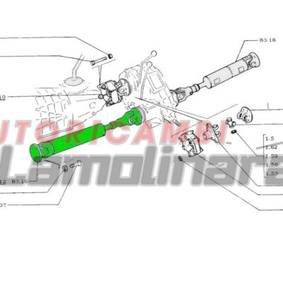 Albero trasmissione Cardanico Posteriore Lungo per Lada Niva 2121-2201012