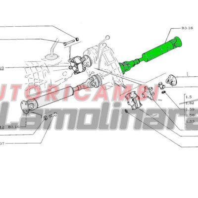 Albero trasmissione Cardanico Posteriore Lungo per Lada Niva 2121-2201012