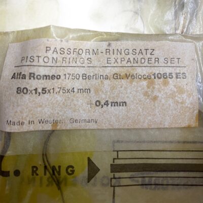 Fasce elastiche pistoni Alfa Romeo 1750 GT Veloce 78×1,5+1,75+4+0,4mm