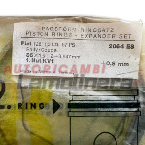 piston rings Kolbenringe Fiat 128 Rally 3p x1/9 86x1.5+2+3.947 mm 2064ES 0.60 86.60