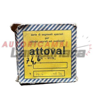 Fasce elastiche segmenti pistoni Alfa Romeo 74x2+2+4 +0.6 mm 74.60 mm attoval