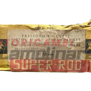 Fasce elastiche segmenti pistoni Fiat 1100 103D 72x2+2+3.947 mm
