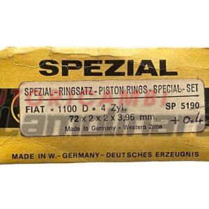 Fasce elastiche segmenti pistoni Fiat 1100 103D 72x2+2+3.96 mm +0.4 SP5190 72.40