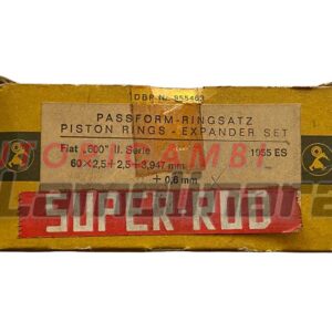 piston rings Kolbenringe Fiat 600 mk2 60x2.5+2.5+3,947 mm +0.6 1955ES 60.60