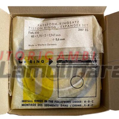 piston rings Kolbenringe Fiat 850 127 A112 65.60×1.75+2+3.947 65 + 0.6 mm 2007ES Goetze