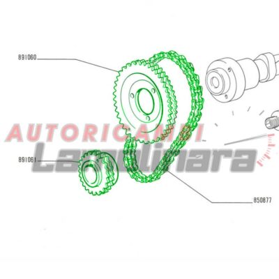 juego de cadena distribución Fiat Seat 1400 1900 891060 891061 850877 54 dientes