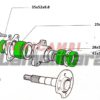 wheel bearing kit FIAT 850 sport spider rear 4108543 4121599 6B25 14172/053 - Image 5