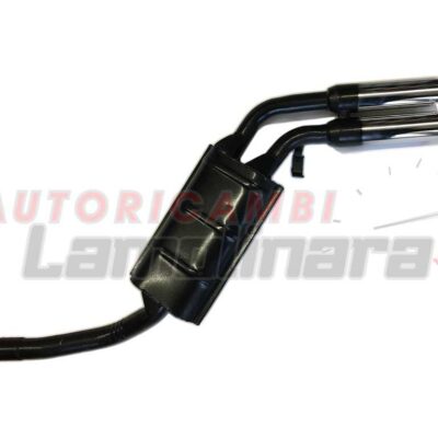 Marmitta sportiva silenziatore scarico doppia uscita Fiat 127 Seat Fura Crono