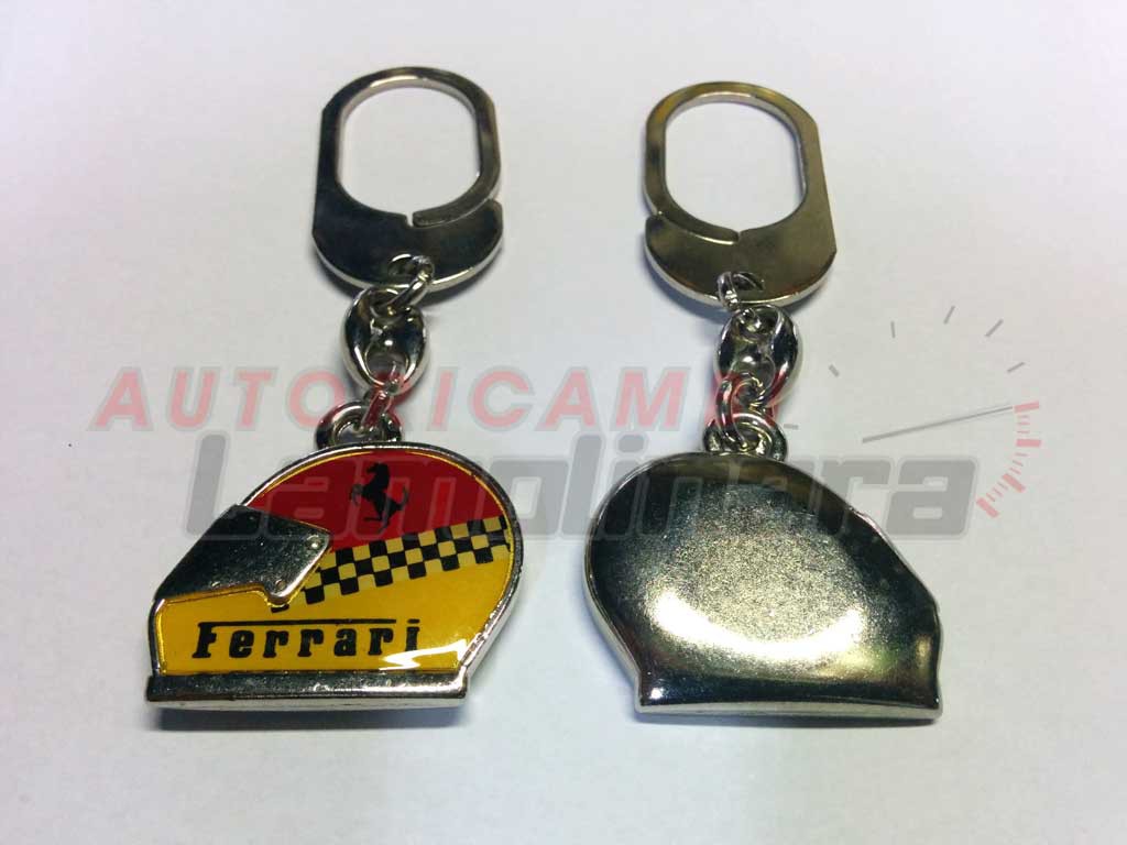 metal keychain vintage Ferrari helmet gadget race club present accessories - Image 2