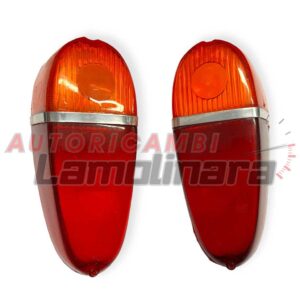 COPPIA PLASTICHE STOP FANALINI FIAT 500N ( 9908317 + 9908318 ) 987439 987440 NOS
