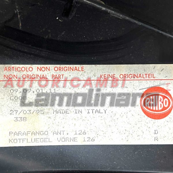 09090111 Rhibo Parafango anteriore destro dx Fiat 126 prima serie mk1 4309977 – Image 5