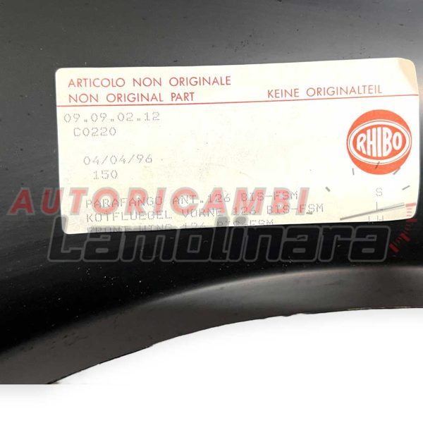 09090212 Rhibo Parafango anteriore sinistro sx Fiat 126 BIS FSM Fiat 7537297 - immagine 5