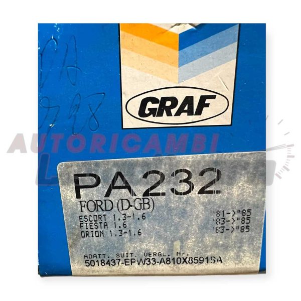 PA232 GRAF pompa acqua per Ford Fiesta Escort Orion 5018437 PA232 GRAF - Imagen 5